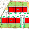 Master plan of area development with the placement of locked housing