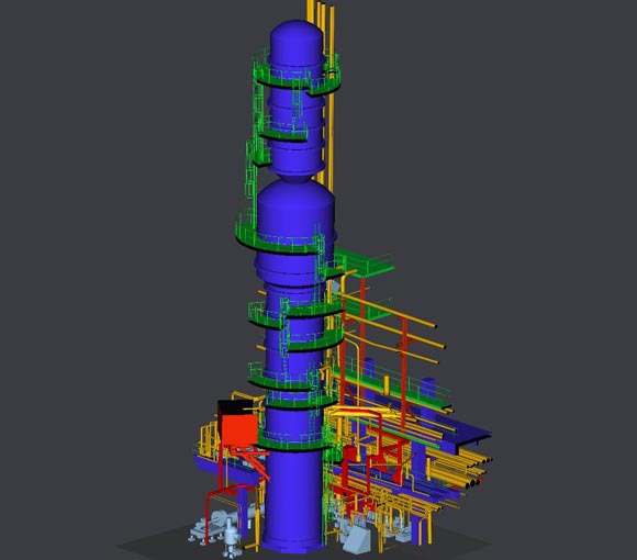 3D-model of the plant chemical plant.